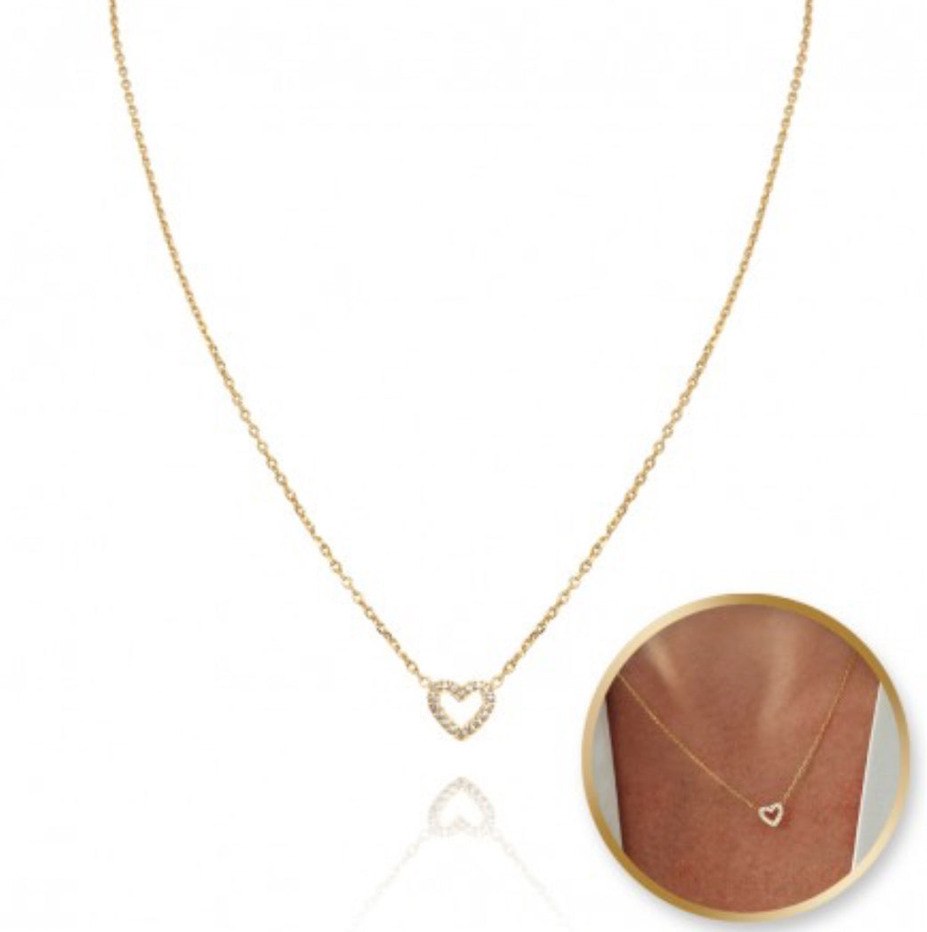 Naszyjnik złoty z delikatym sercem