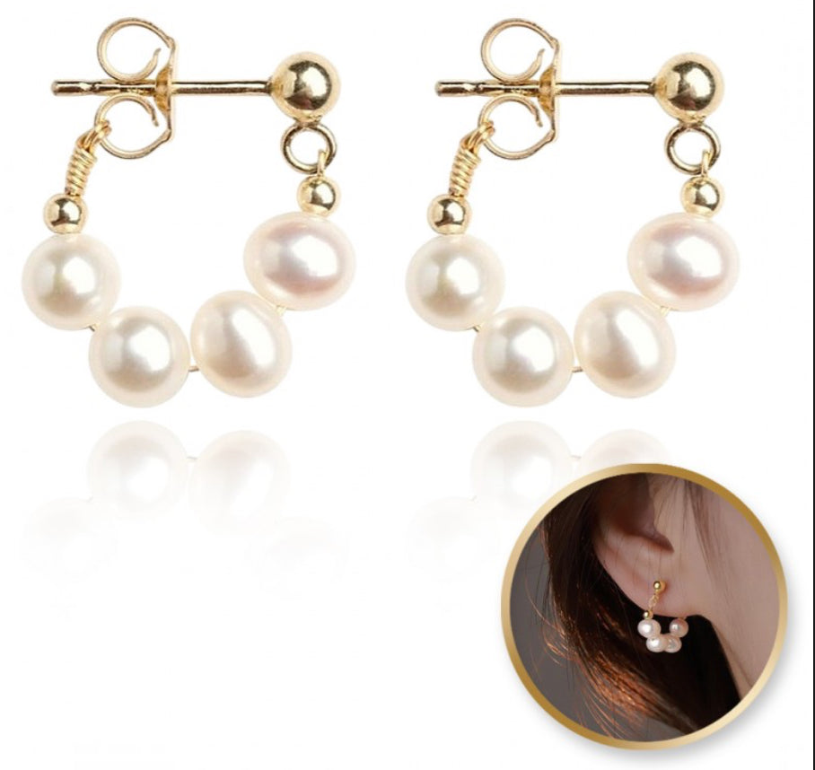 Kolczyki złote z perłami