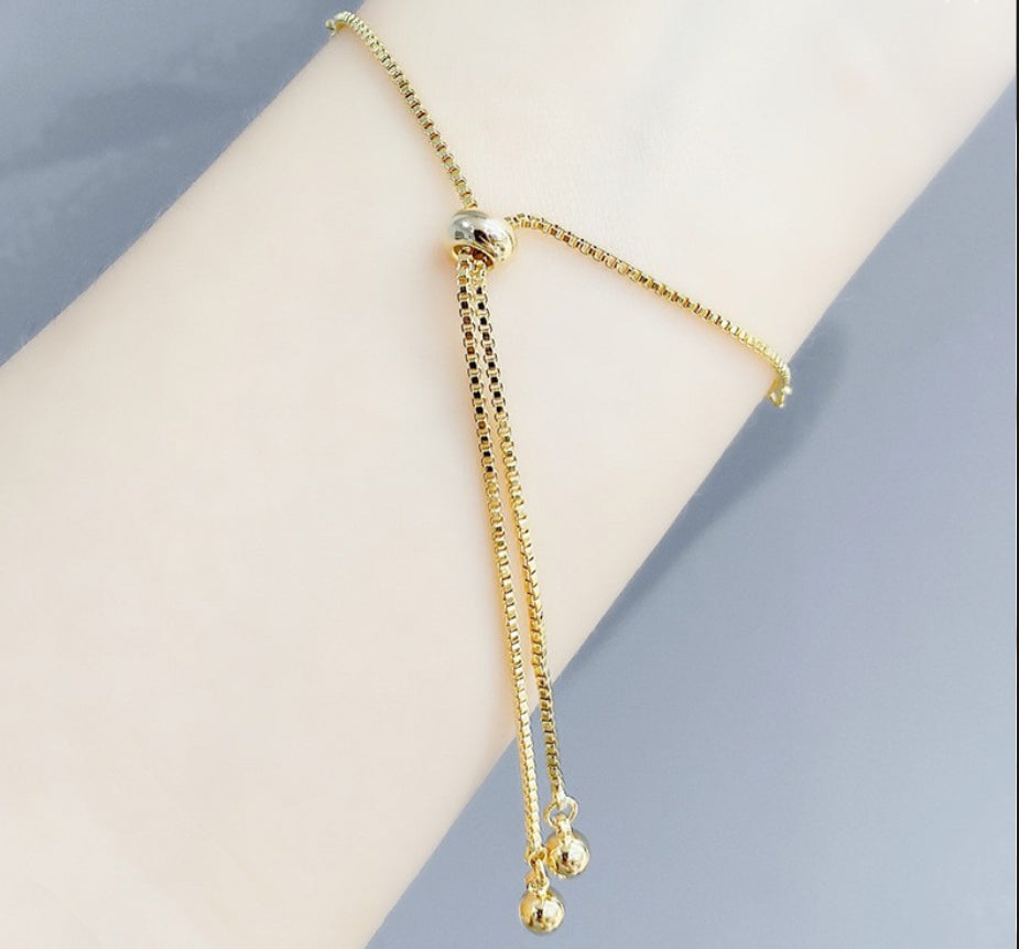 Bransoletka złota z sercami